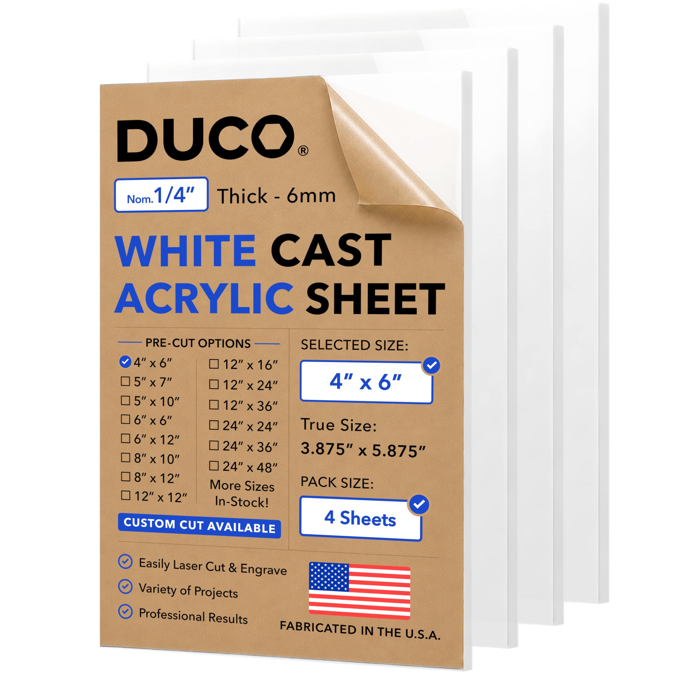 Clear Acrylic Sheet - 12"x12" Plexiglass -9
