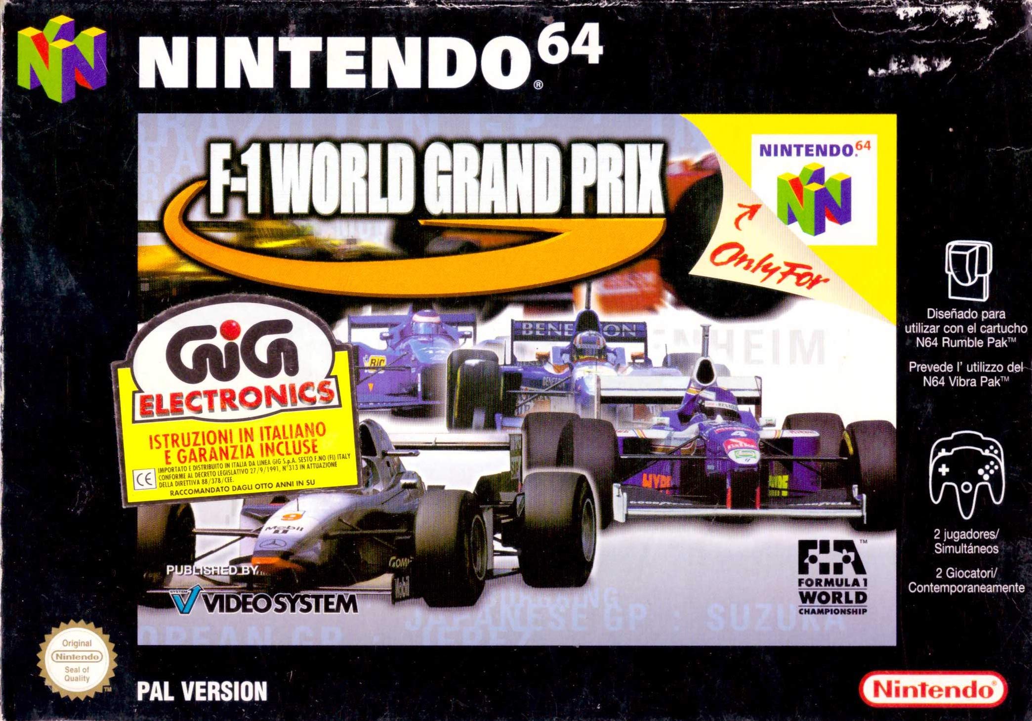 F1 World Grand Prix Nintendo 64 Us Amazon Com Tr