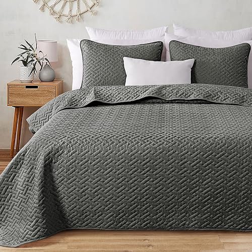 Miniatura 1 de Exclusivo Mezcla - Juego de edredón con fundas de almohada, como colchamantafunda de cama (tejido de cesta)  Suave, ligero, reversible e