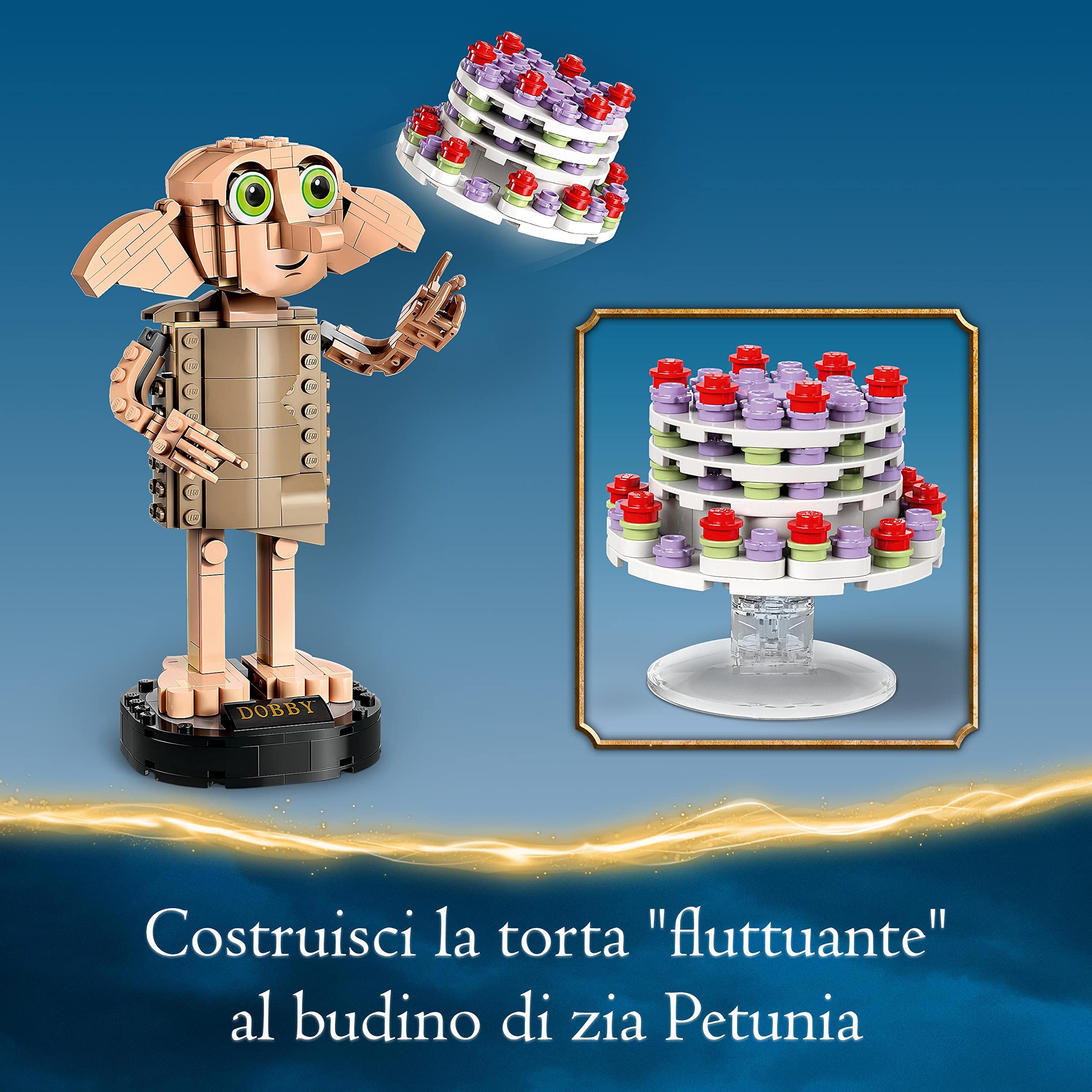 LEGO Harry Potter Dobby l'Elfo Domestico, Regalo per Ragazze, Ragazzi, Adolescenti e Tutti i Fan da 8 Anni in su, Modello Snodabile di Personaggio Iconico, Gioco da Collezione 76421