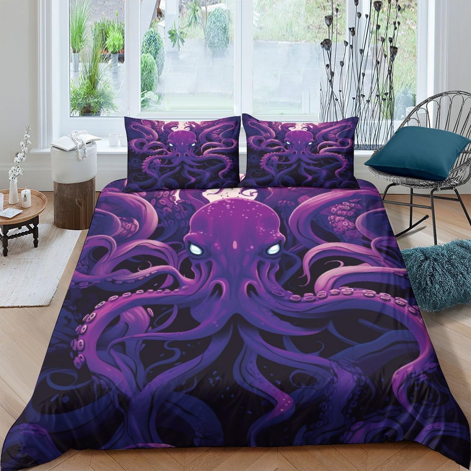 Housse de couette motif manette de jeu avec taies d'oreiller zippées
