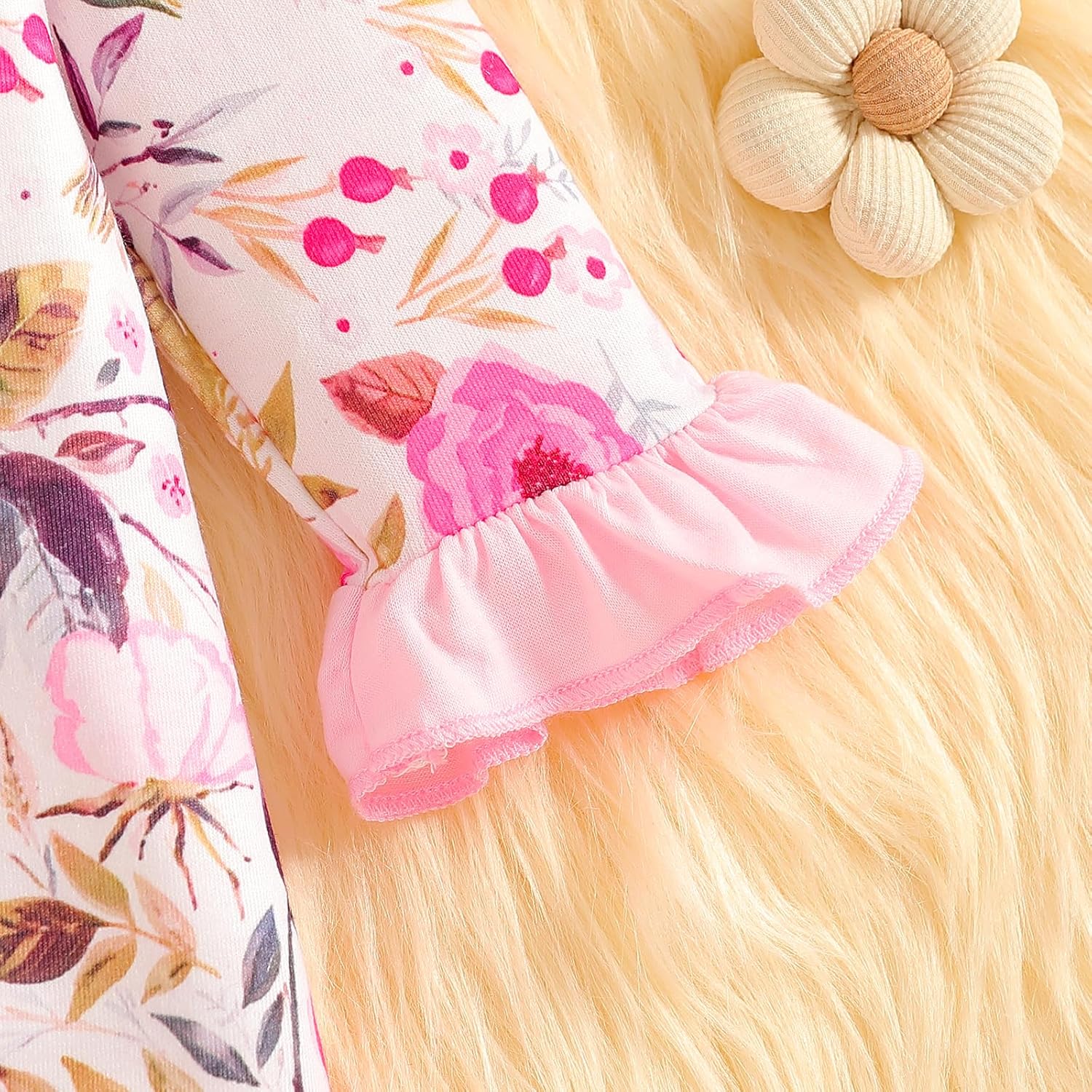 Preemie Newborn Baby Girl Romper 3-Piece Set - Image 5