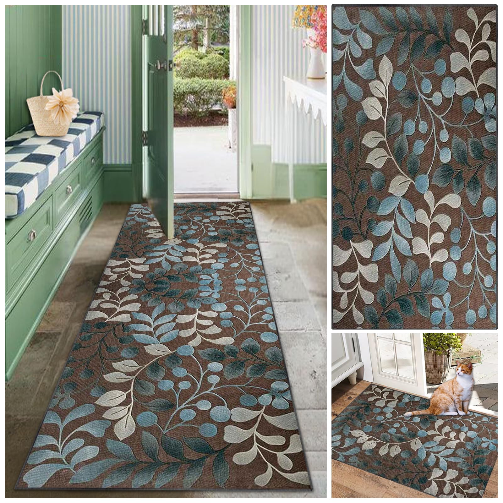 Alfombra cocina lavable antideslizante para evitar resbalones en pasillo y comedor