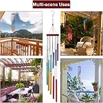2 Pack Chimes pour l'extérieur avec 12 Tubes en alliage d'aluminium et crochet, Décoration Cadeau commémoratif pour jardin extérieur de patio maison