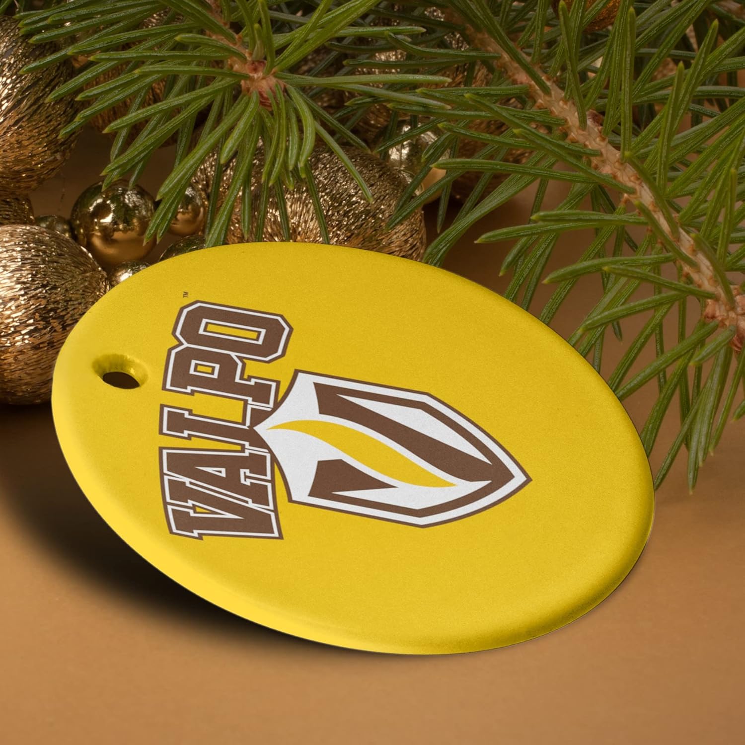 GRAPHICS & MORE Valparaiso University Primary Logo Porcelain Holiday Christmas Tree Ornament - 2.8" (7.1 cm) - Image 4