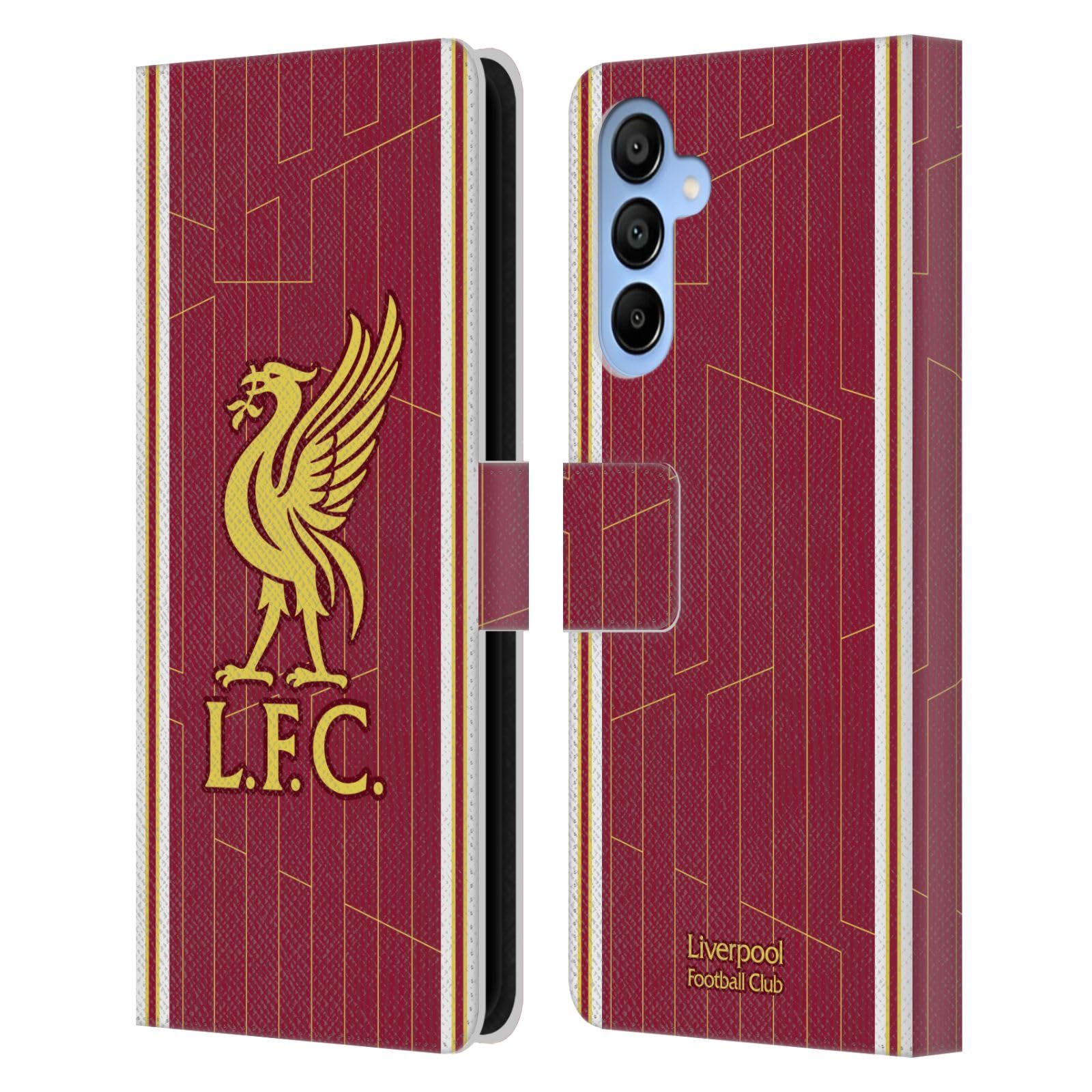 Head Case Designs Officially Licensed Liverpool Football Club Home Kit 2024/25 Leather Wallet Case Compatible With Samsung Galaxy A16 5G — image 1