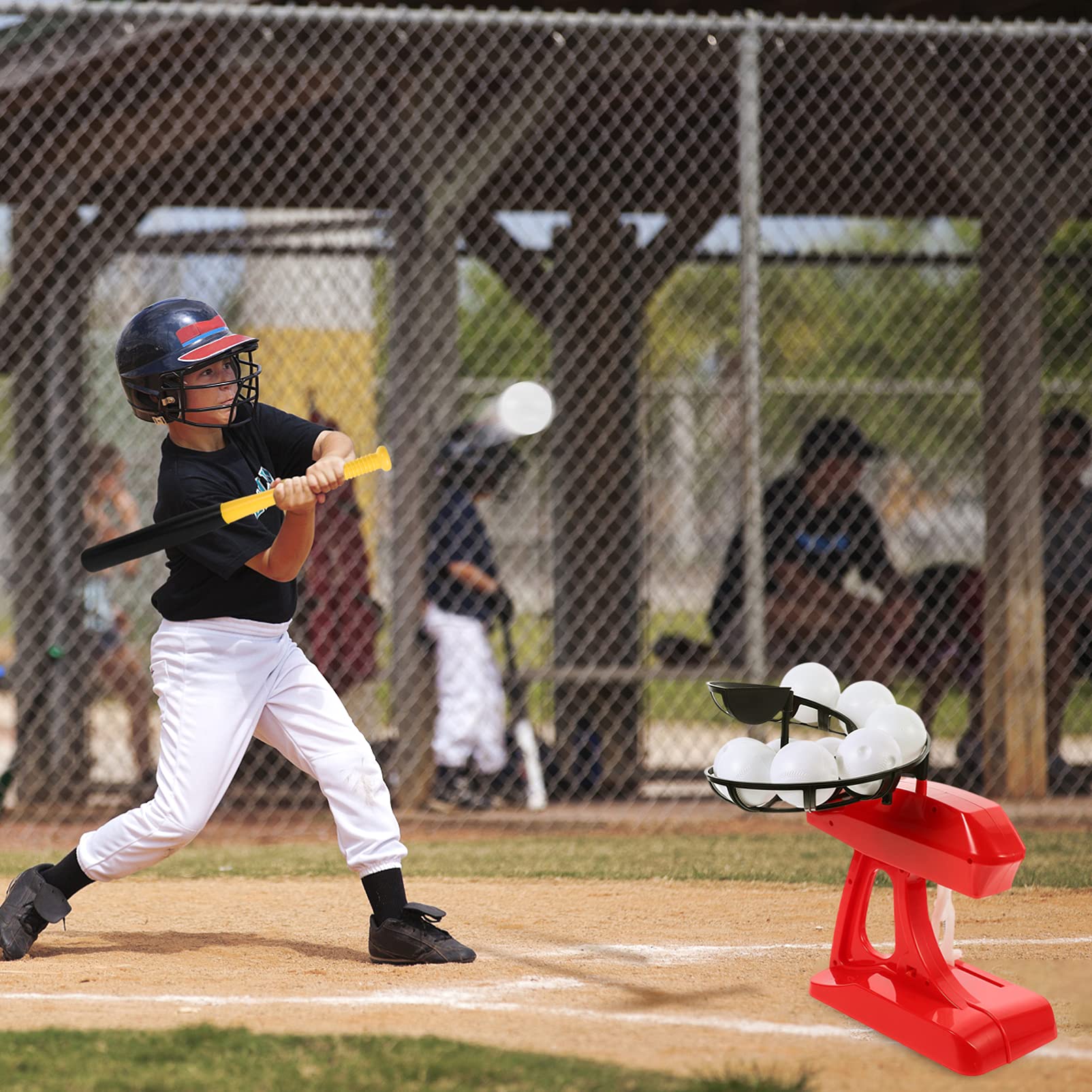 Milisten Machine De Baseball pour Enfants Mini Jouets Jouets pour Enfants De Lancement De Baseball Machine À Balles De Baseball Outil De Lancement De Baseball D'Entraînement De