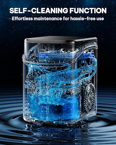 Miniatura 6 de Silonn Nugget - Máquina de hielo para encimera, máquina de hielo de guijarros con hielo masticable suave, máquina de hielo de operación con un solo