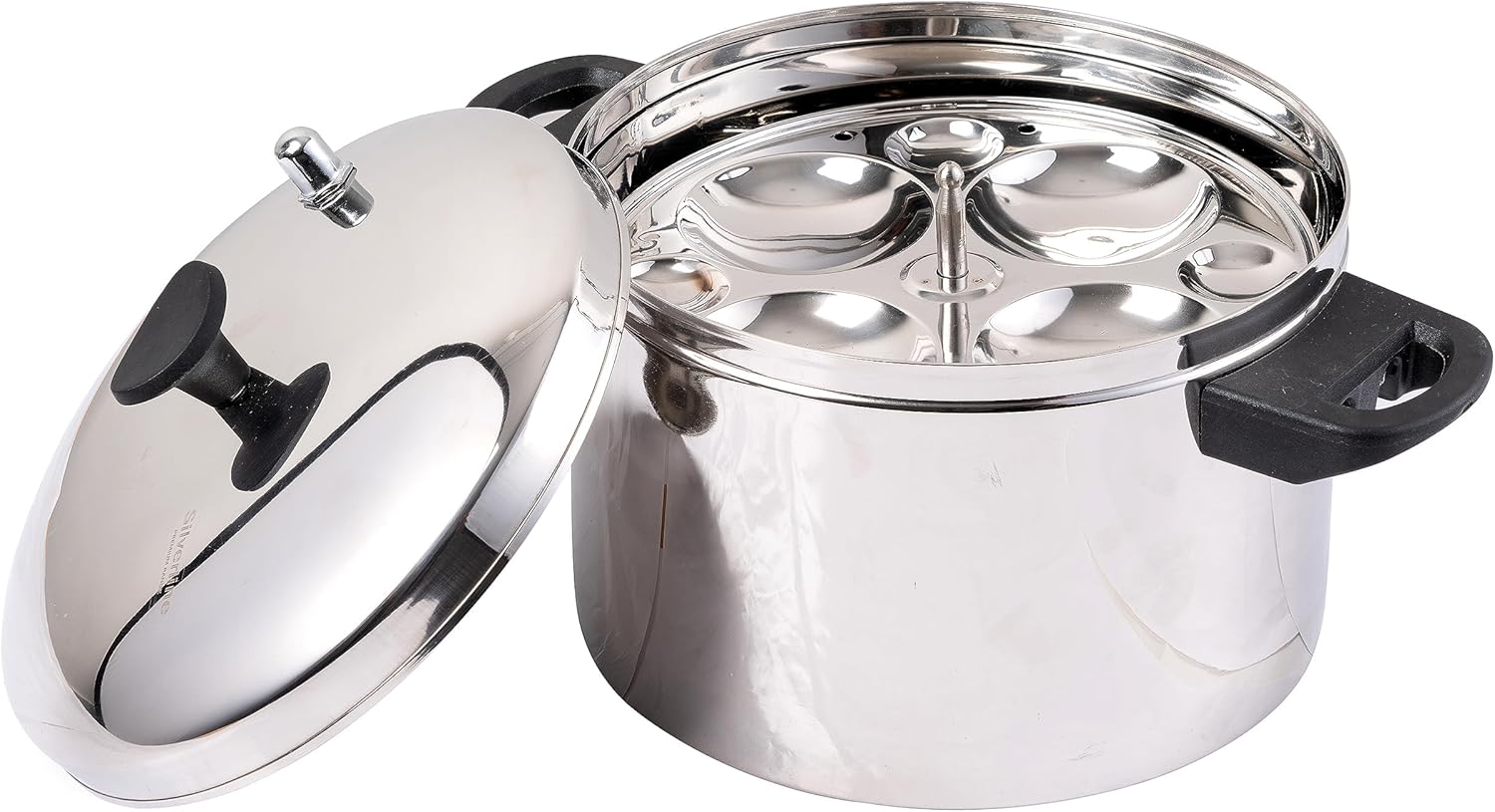 Idli Maker/Cooker/Steamer ~ Stainless Steel with Insulated Handles (24 Idli + 24 Mini Idli) Steaming Pot