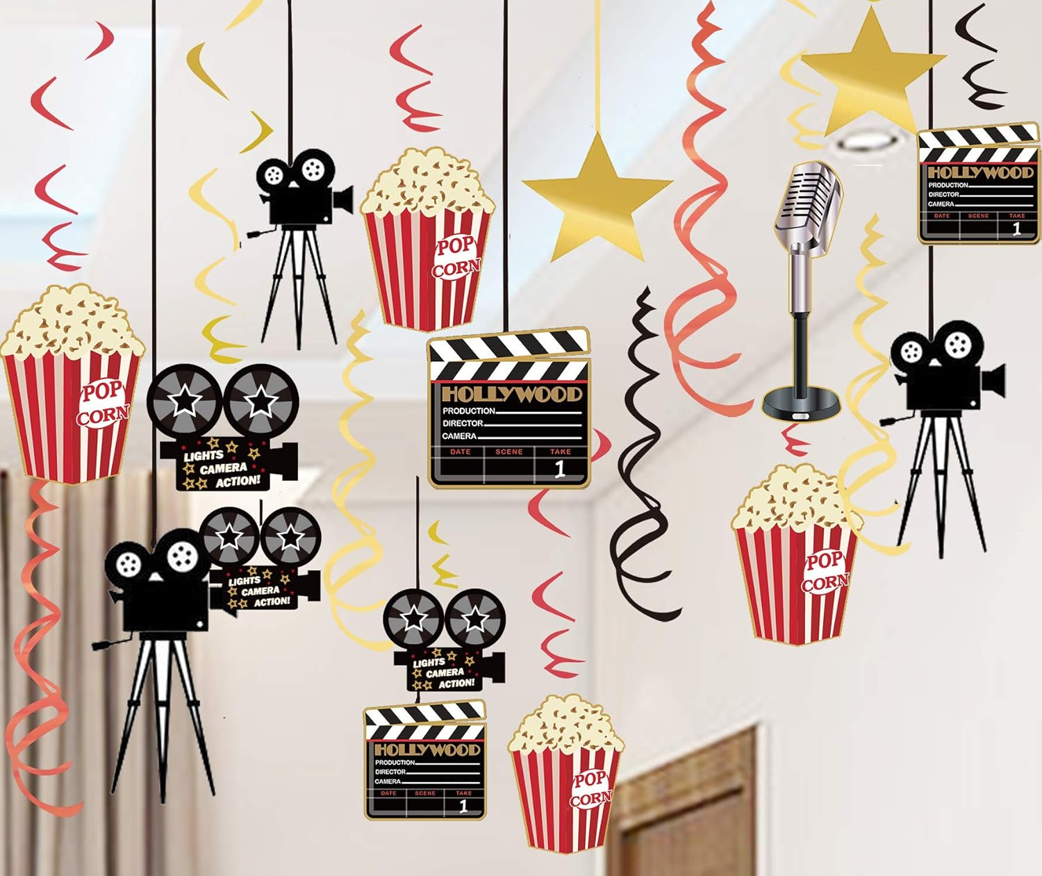 Buy 36ct Movie Night Party Decorations Hanging Swirls Hollywood Movie Theater Themed Bridal Shower Birthday Party Supplies Film Backdrop Online In Taiwan B07phcy9bq