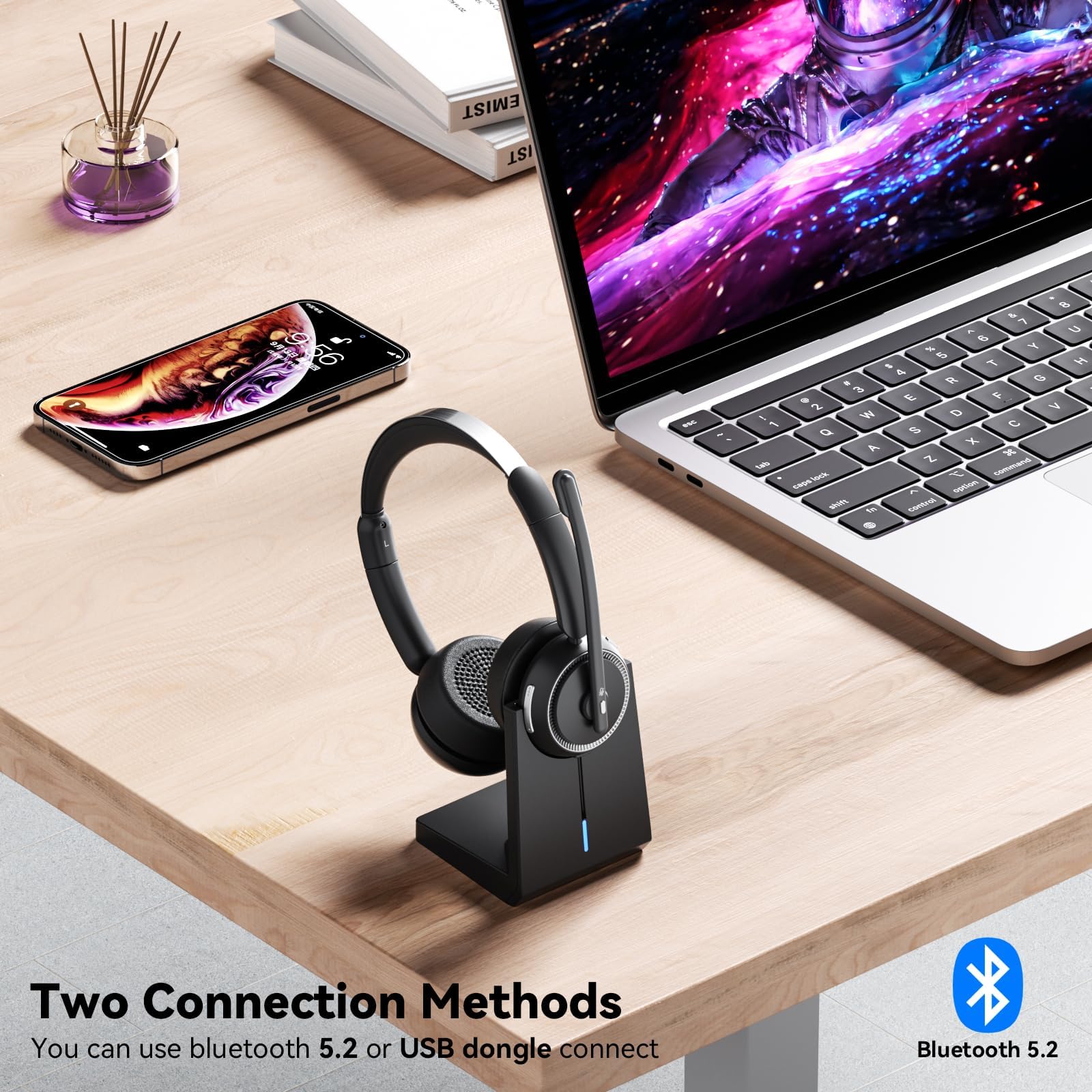 Wireless Headset with Mic for Work Bluetooth - Dettaglio