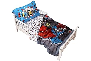 Expressions Marvel Spider-Man Comic Print Toddler Bedding Set (Comforter, Fitted Sheet, Pillowcase)