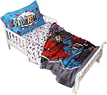 Disney Little Mermaid Toddler Bedding Set EXPRESSIONS (3 Piece Set, Fits Standard Crib Mattress) Includes Microfiber Reversible Comforter, Fitted Sheet, Pillowcase for Kids (Official Disney Product)