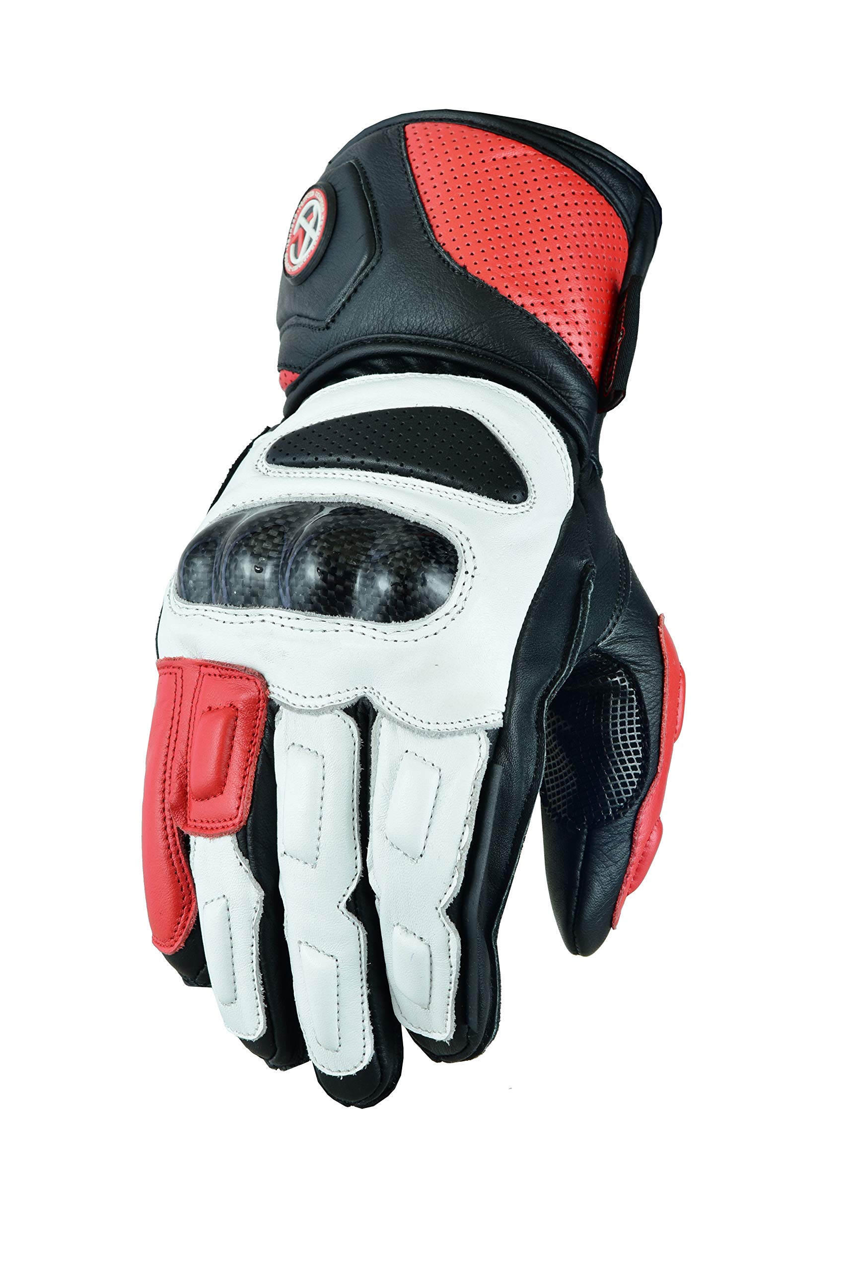 Buy Motorcycle Mens Leather Gloves Motorbike Moped ATV Biker Riding