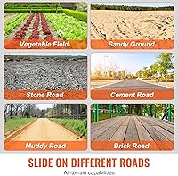 Vista 6 de VEVOR Carrito de mesa plegable, carrito de mesa resistente con ruedas giratorias de 5 pulgadas, carrito de plataforma de paneles de yeso de 1800