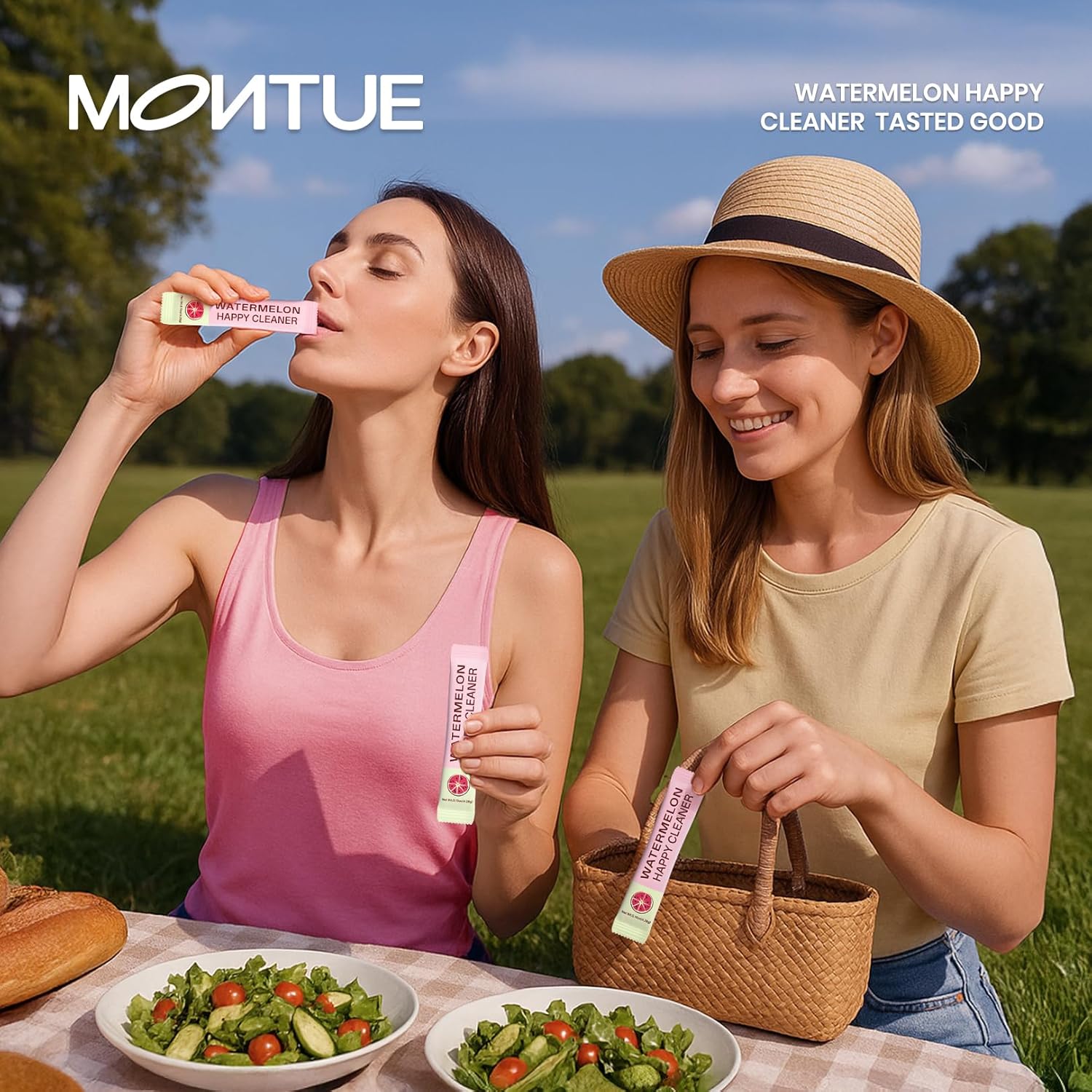 Prebiotics and Probiotics - Happy Cleaner Gut Health Powder, Sugar Free,Dietary Fiber Supplement for Digestion & Bloating Health- Watermelon - 30 Servings (Pack of 30) - Image 6