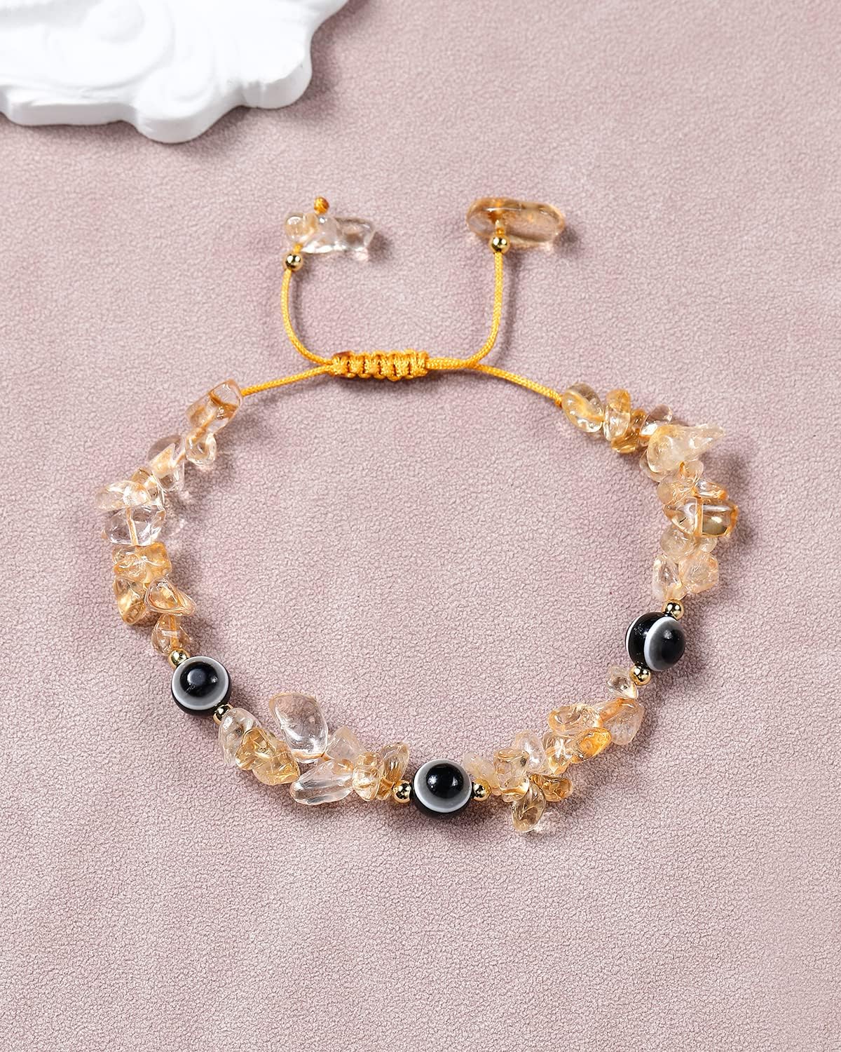 Jewever Evil Eye Bracelets with Natural Tumbled Chips Stones Crystals Quartz Bracelet for Women Energy Reiki Gemstones Spiritual Gems Jewelry Gifts - Image 6