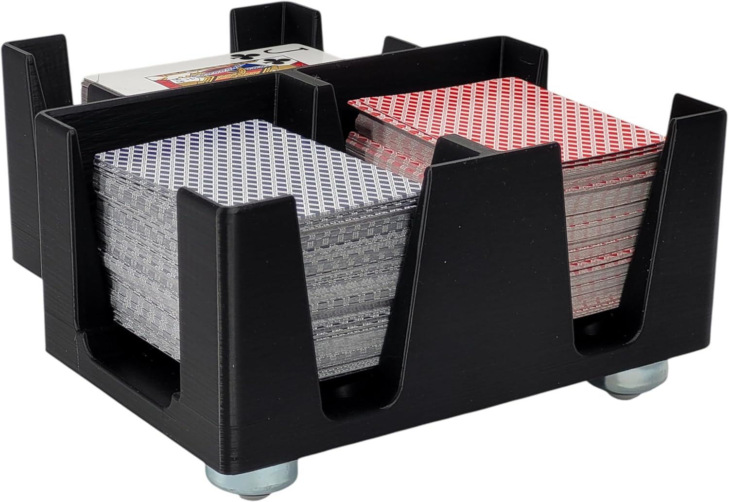 Gliding 9 Deck Playing Card Tray: Heavy Duty Nylon Rollers Help it Slide Across Surfaces for Card Games that use 2-9 Decks of Playing Cards