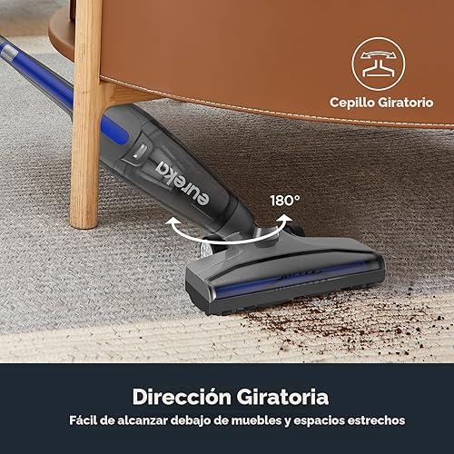 Miniatura 4 de Eureka Aspiradora con cable para pelo de mascotas en el hogar, aspiradora ligera con potente succión para alfombras y suelos duros, azul, aspiradora
