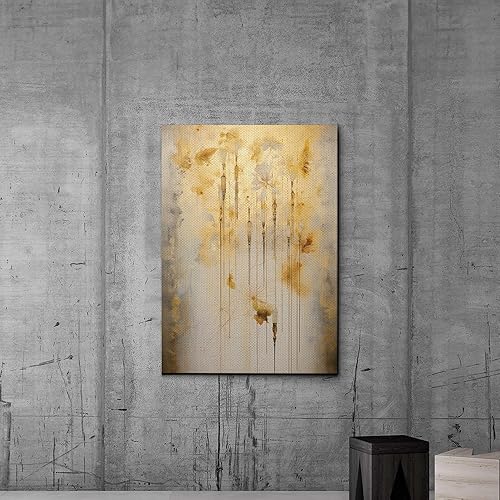 Miniatura 6 de Original Ginkgo biloba Print On Canvas, Modern Textured Gold Wall Art, Abstract Gold Leaves Print, Living room Wall Decor, Art Print, Decor
