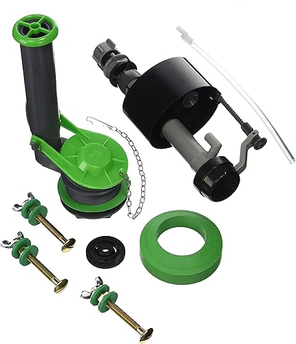 KEENEY, kit de reparación universal de tanque de ahorro de agua K830-16BX de Plumb Pak gris/verde para inodoros con válvula de descarga de 2