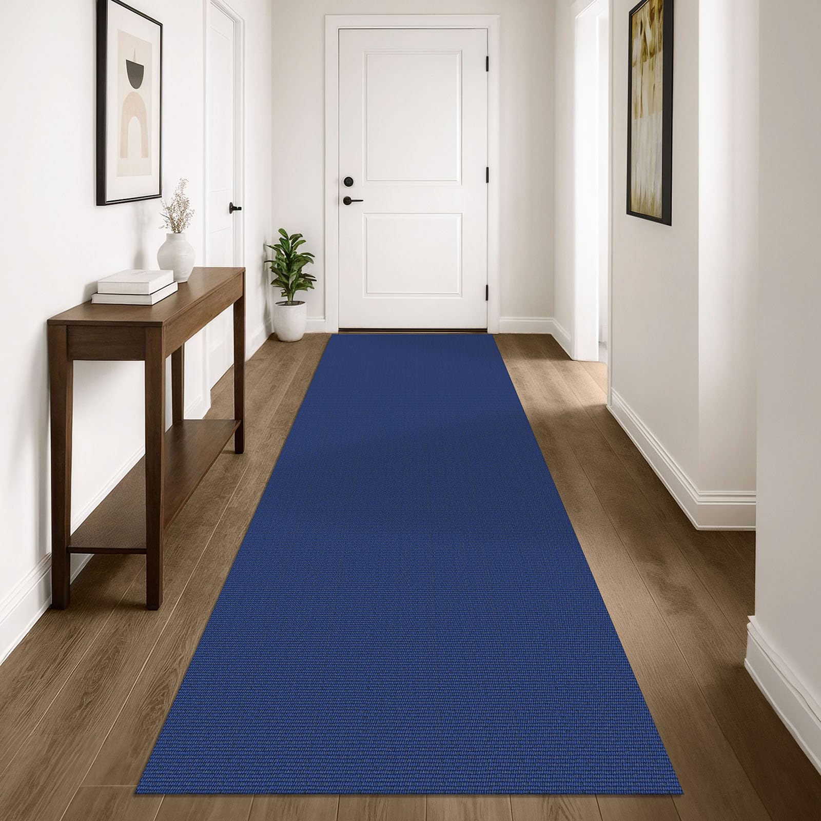 KOZYFLY 3x10 Long Runner Rug, Washable Non Slip Hallway Rug, Royal Blue โ image 1