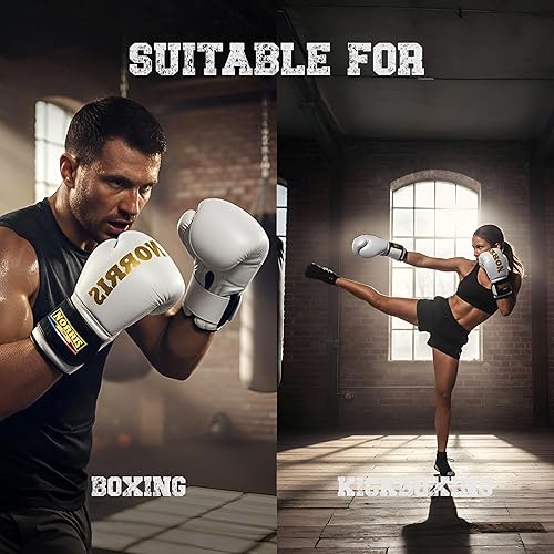 Miniatura 4 de Guantes de boxeo para hombre y mujer, guantes de bolsa pesada para hombre, equipo para entrenamiento, sparring, boxeo y kickboxing con acolchado