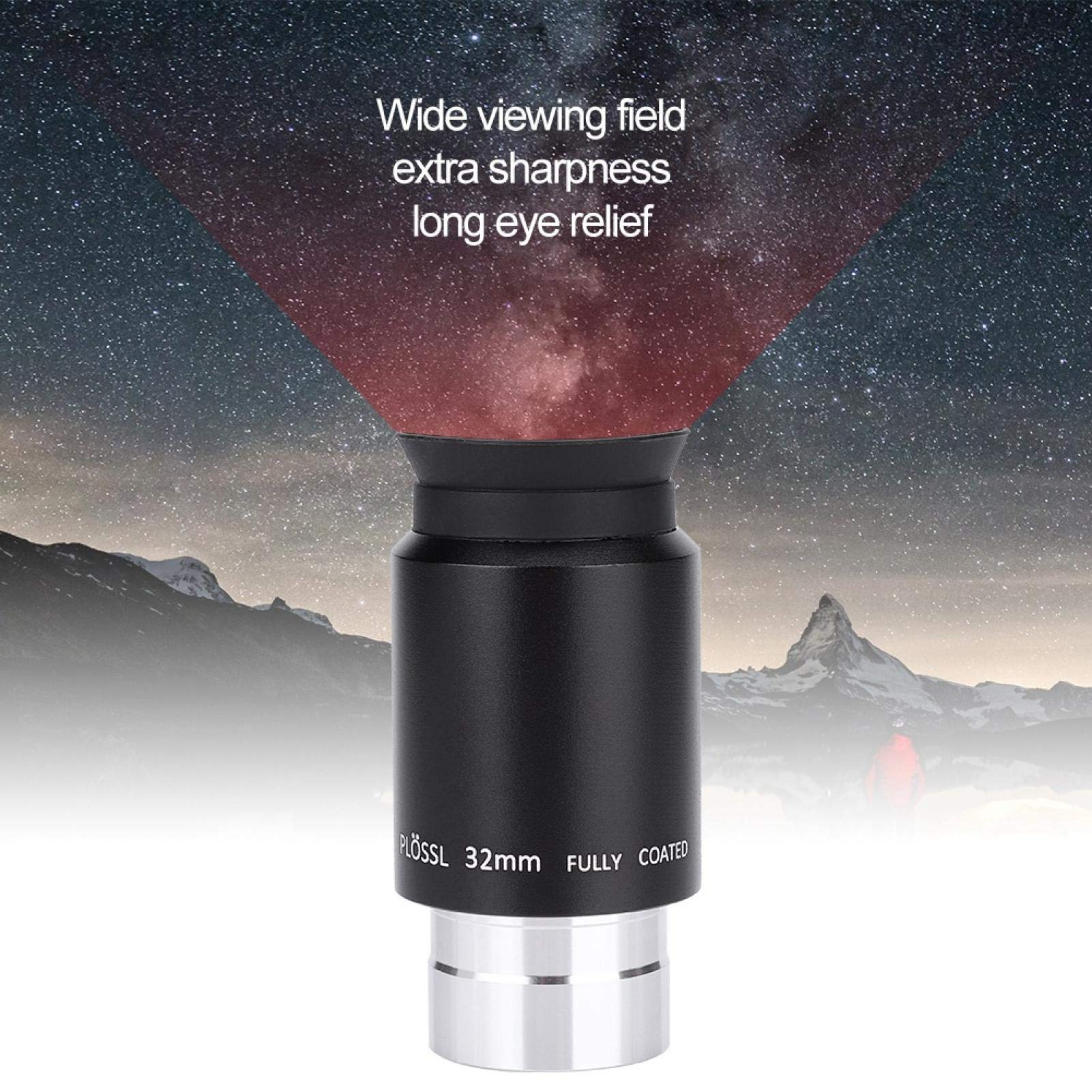Oculare con lente per telescopio, oculare ad alta potenza da 32 mm con filettatura per filtro da 1,25 pollici, lenti per telescopio completamente rivestite Plossl, set di oculari per telescopio Plossl
