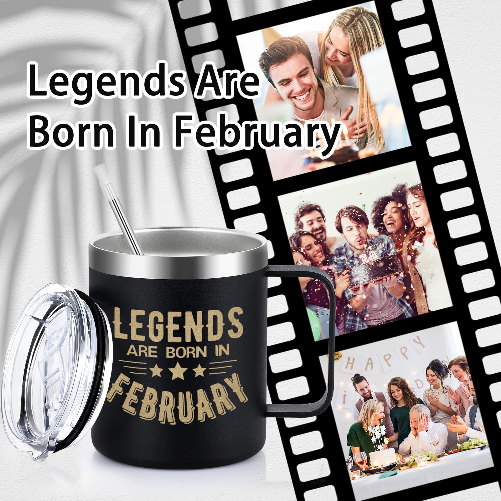 Qtencas Cadeau D'anniversaire Pour Homme, Tasse à Café Legends Are Born