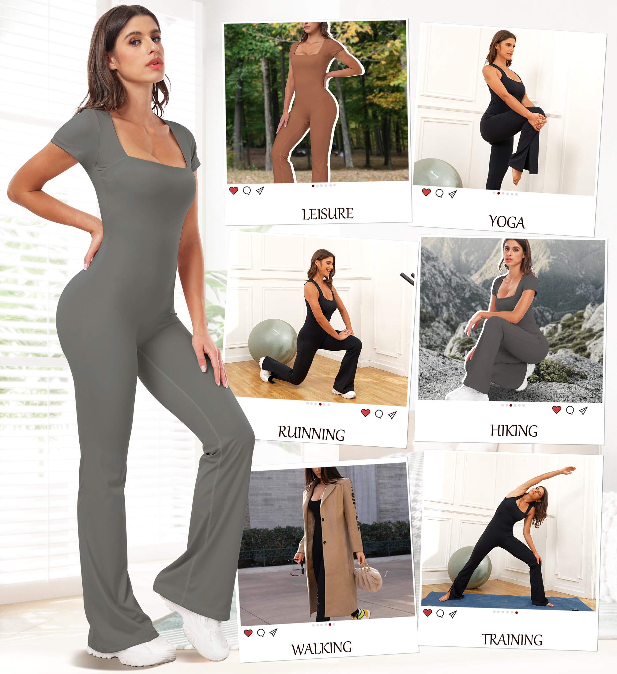 UNIQUEBELLA Las mujeres Leotard Jumpsuit, Deportes Stretchy Pullover Jumpsuit Suit - Jumpsuit Sportswear Leotard Forma Fitness Jumpsuit Suit