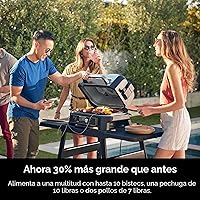 Vista 5 de Ninja OG951 Woodfire Pro Connect Premium XL - Parrilla y ahumador para exteriores, Bluetooth, habilitado por app, parrilla maestra 7-en-1, ahumador
