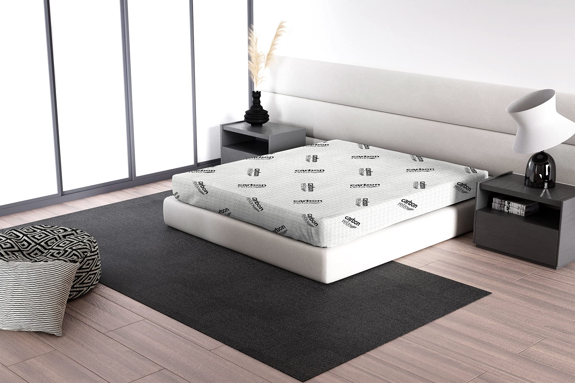 MB HOME ITALY Mattress Cover, Thermocontrol, White, Small Double 120x200 cm, Carbon, Single 90x200 cm - Image 2