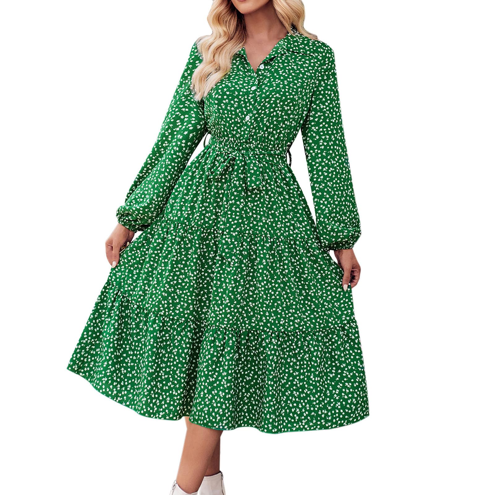 Robe à volants smockée fluide pour sublimer votre silhouette - 8