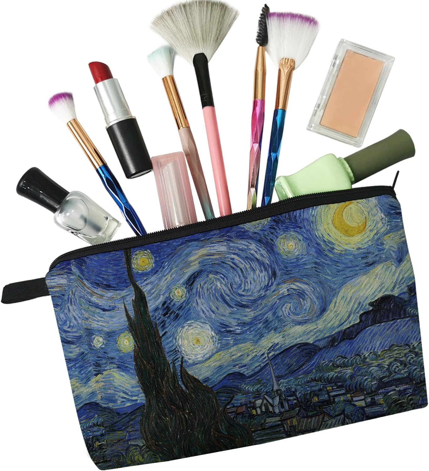 Livel lhood Women Travel Bag The Starry Night Pattern Printed Cosmetic Bag Makeup Bag Small Pouch Gift for Women hz2440