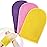 3 Pieces African Net Sponge Exfoliating Mitts Exfoliator Gloves Visibly Lift Away Dead Skin, Great for Spray Tan Removal or Keratosis PilarisExfoliating Mitts (Pink,Yellow,Purple)