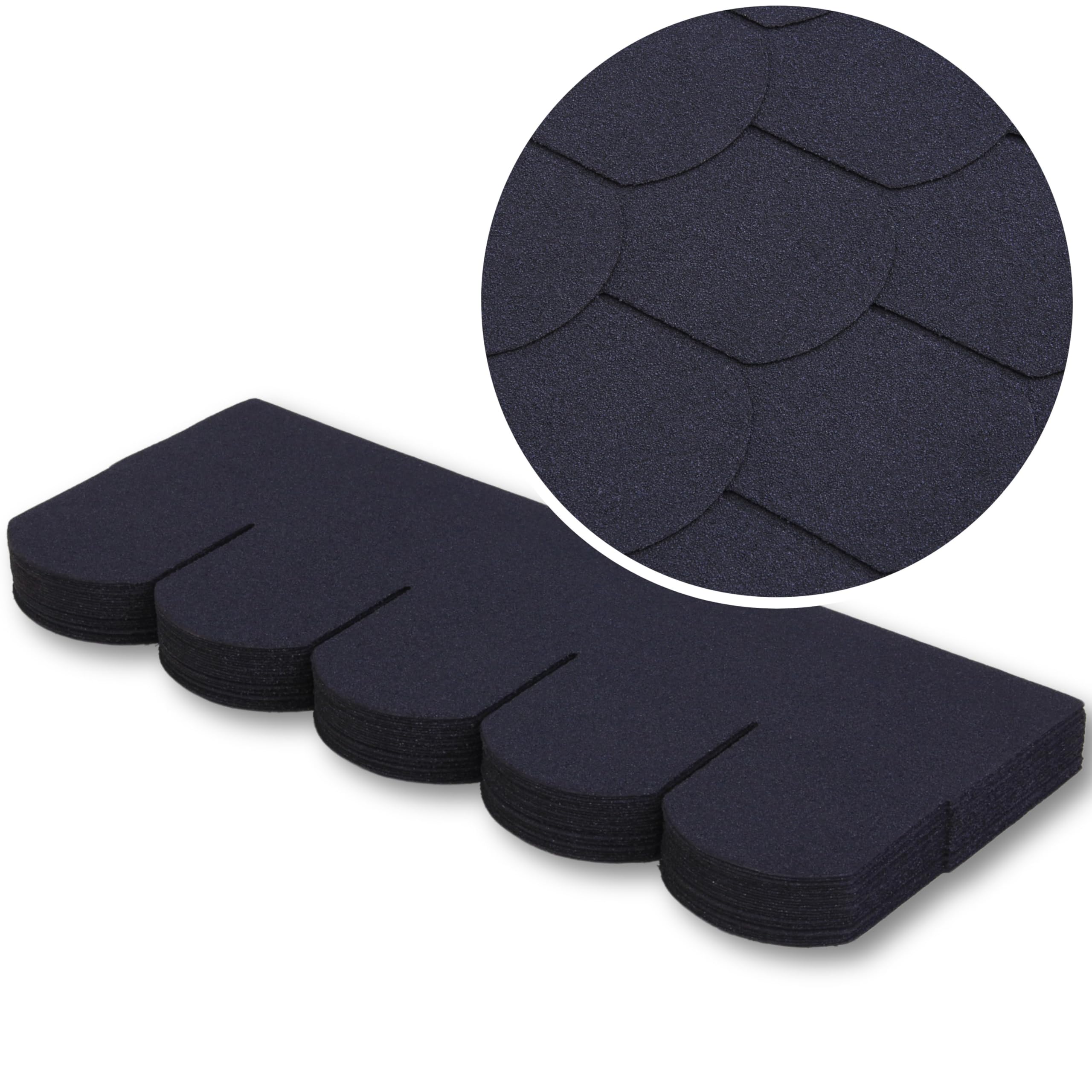 Novecrafto Premium Asphalt Roof Shingles25 Pcs Covers 32.2 SqftGraphite Fish Scales Design 80 X 31.5 Cm Weather Resistant Roofing Felt from B&Q