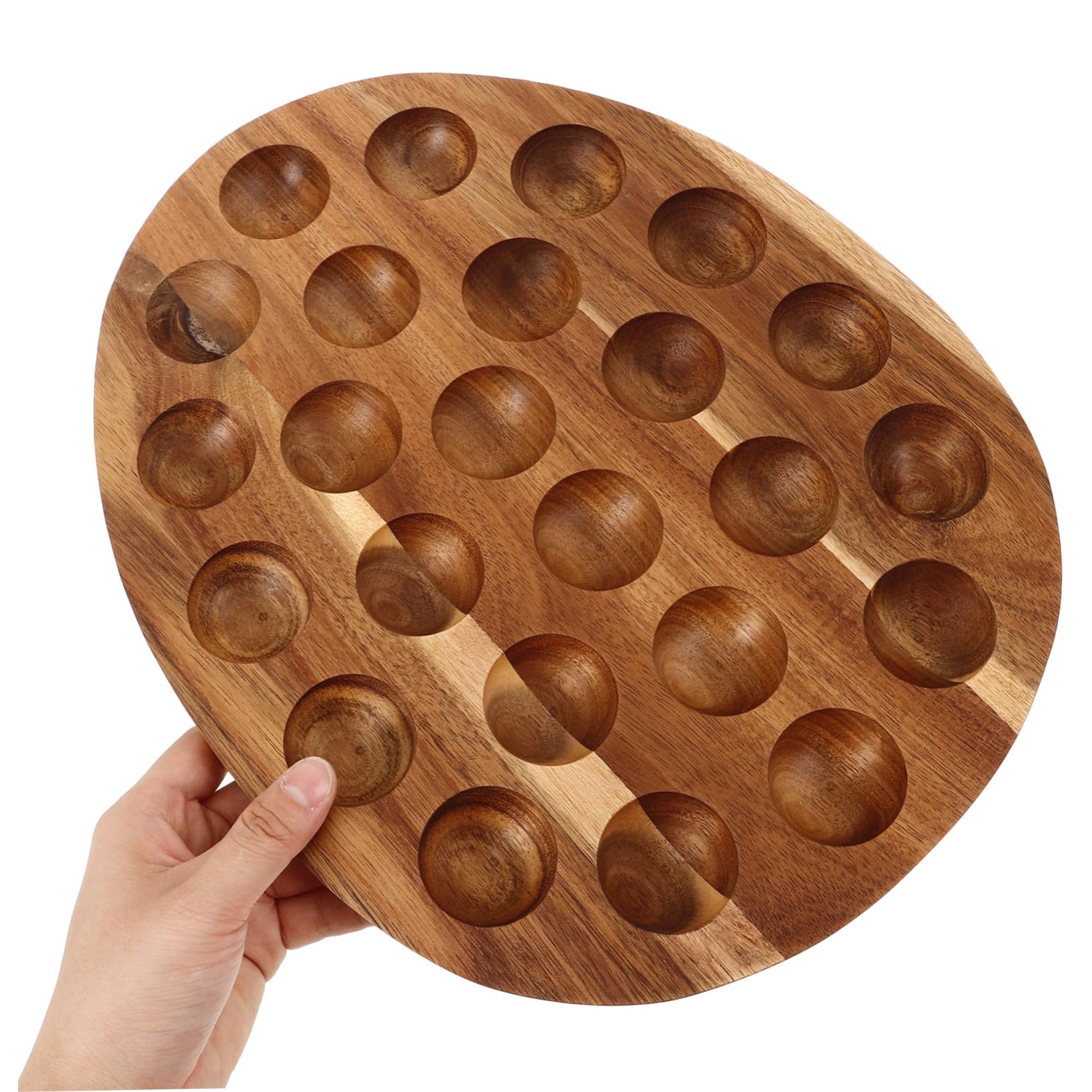 Bandeja de Huevos Fácil de Mantener Minimalista y Versátil de Madera para Almacenamiento en Encimera o Refrigerador para Uso Familiar
