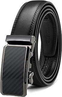 [CHAOREN] ベルト メンズ 革 オートロック式 穴なし - 紳士用 ビジネス スーツベルト 3cm - 大きいサイズ 微調整可能 使いやすい ギフトボックス付き
