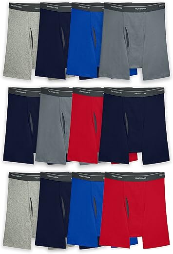 Fruit of the Loom Men’s Coolzone Boxer Briefs, Moisture Wicking & Breathable, Assorted Color Multipacks
