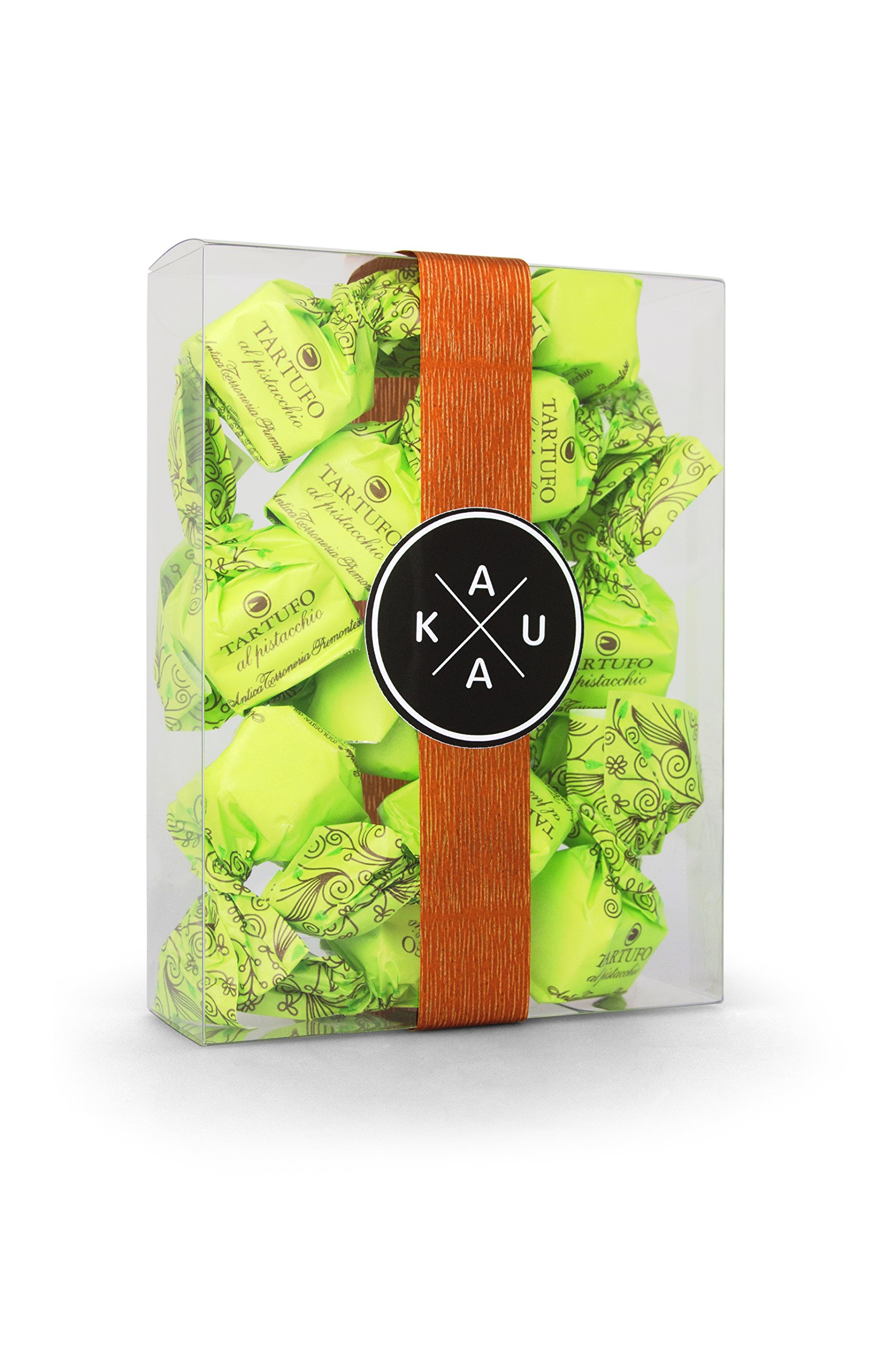 Kakau Geschenkset 140g Box Sorte: Pistazie. Antica Torroneria Tartufo Schokoladentrüffel