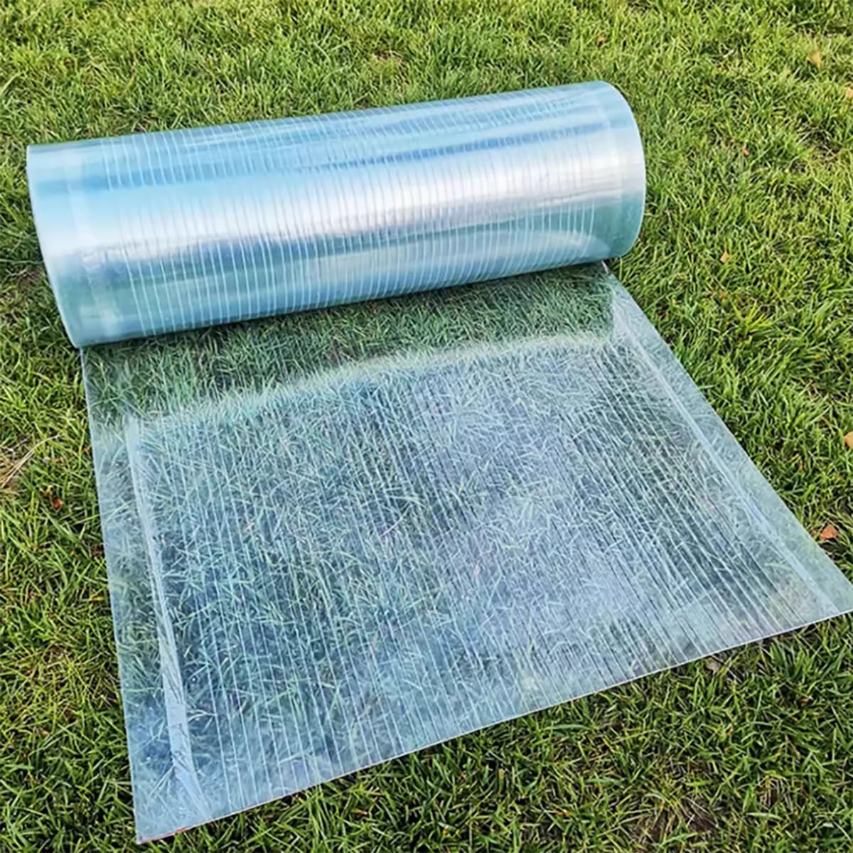 Cubierta de techo de invernadero Lámina de fibra de vidrio de policarbonato de plástico transparente para invernaderos cobertizos, cocheras casas para conejos, cubierta para (Size:0.6*10m,Color:0.8mm)