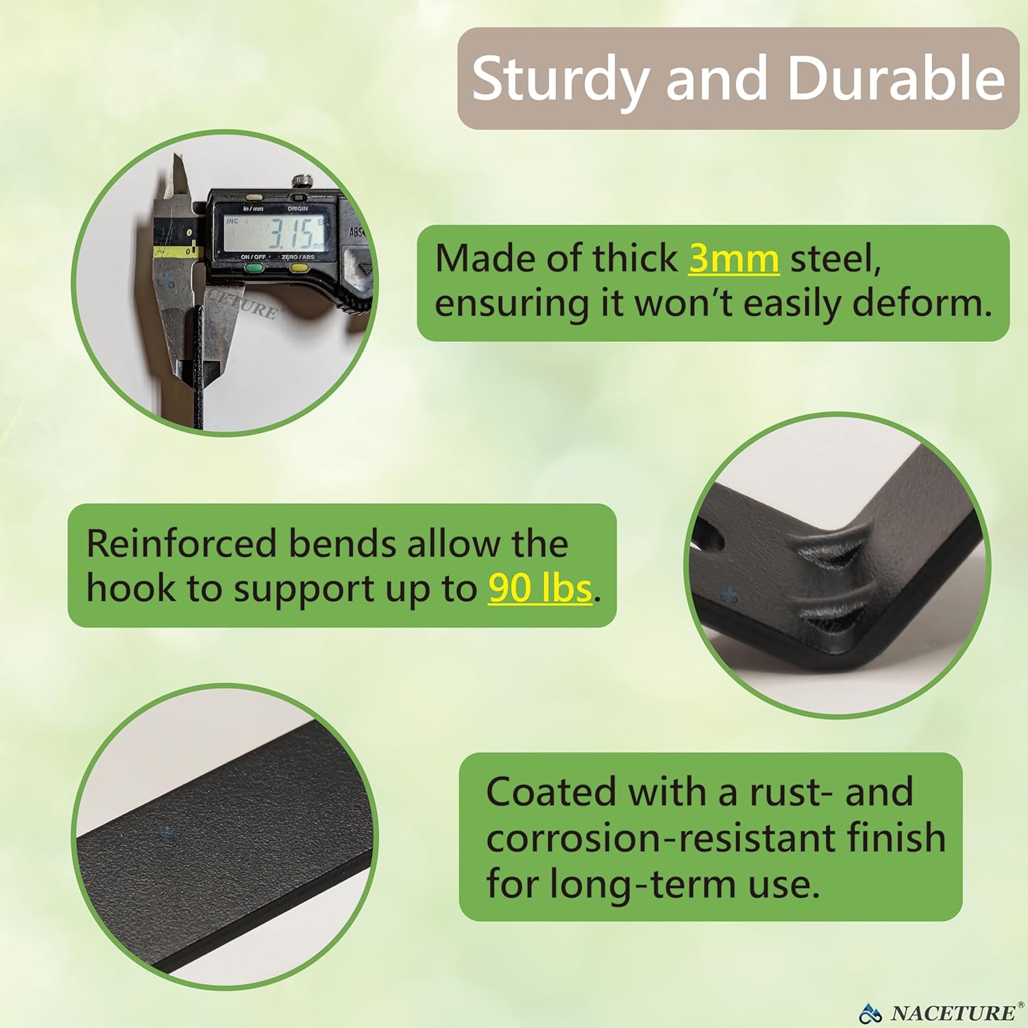 Window Box Brackets for Railing- 4 Pcs Adjustable Planter - Sturdy, Stable Flower Box Brackets for Railings, Balconies and Fences- Upright Railing Plant Holder (Black 4 Pack)