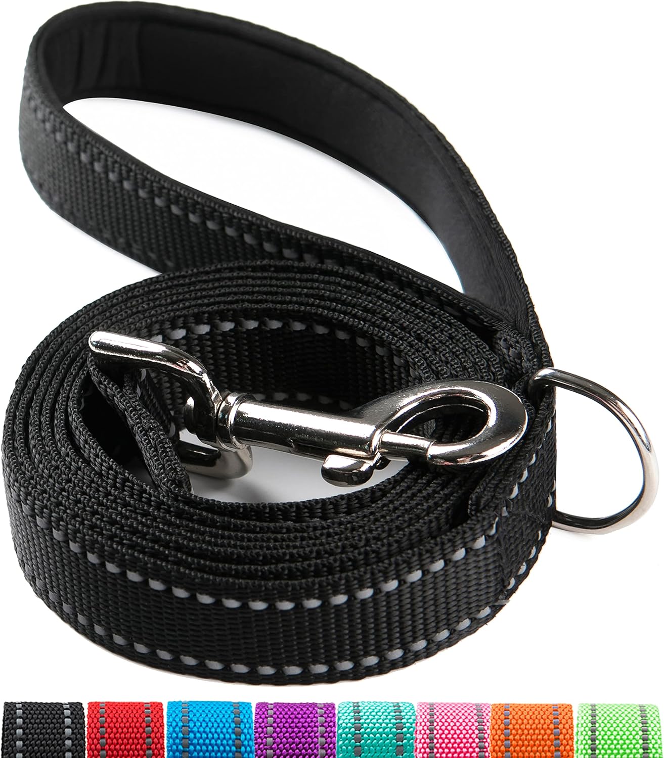 𝐒𝐔𝐍𝐍𝐐 𝟔𝐅𝐓 𝐑𝐞𝐟𝐥𝐞𝐜𝐭𝐢𝐯𝐞 𝐃𝐨𝐠 𝐋𝐞𝐚𝐬𝐡 for Medium and Large Dogs with Soft Padded Handle