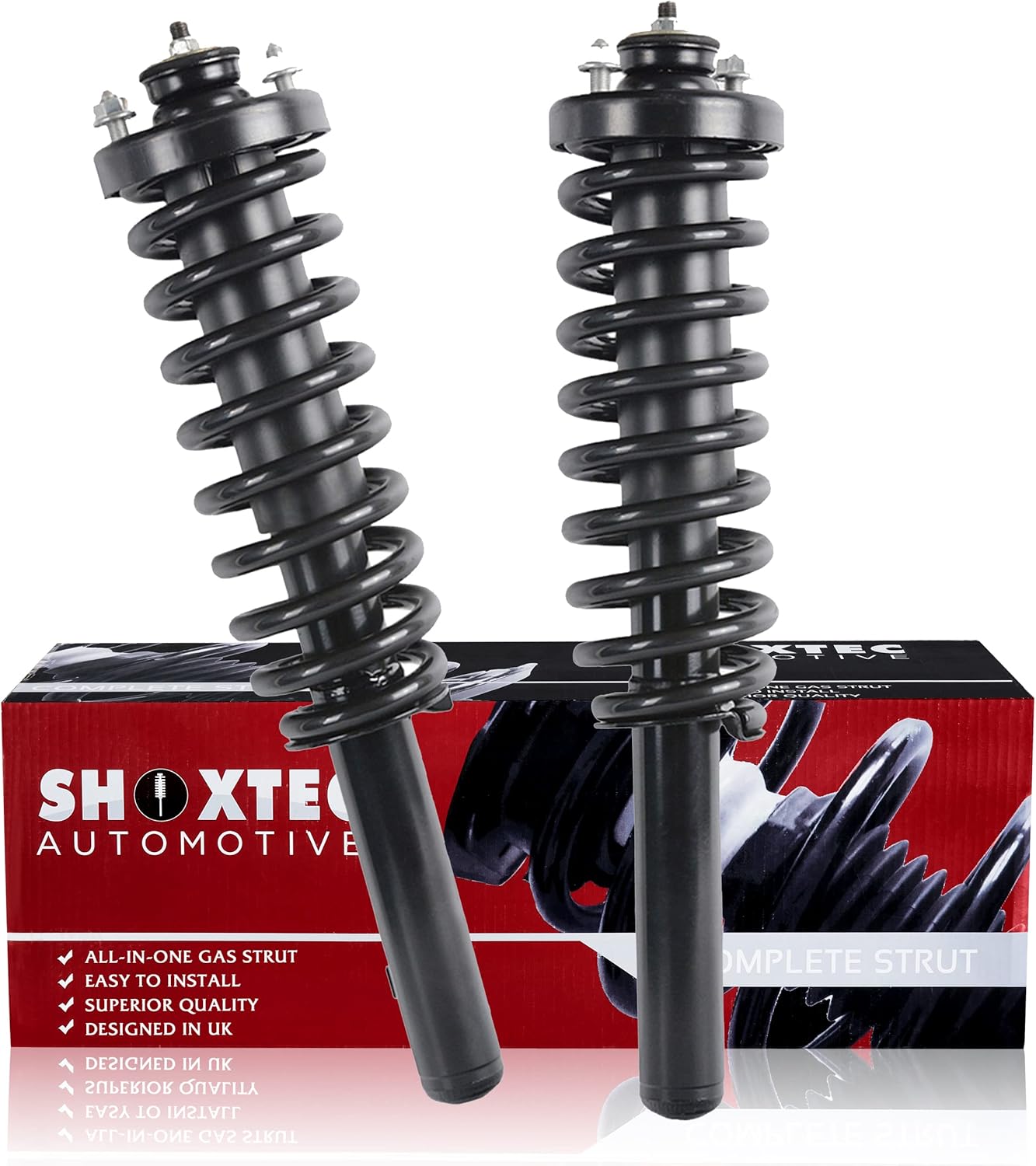Shoxtec Front Pair Complete Strut Assembly Replacement for 1997 1998 2000 2001 Honda CR-V with 2.0 Liter L4 Engine Coil Spring Assembly Shock Absorber Repl. Monroe 171583L 171583R