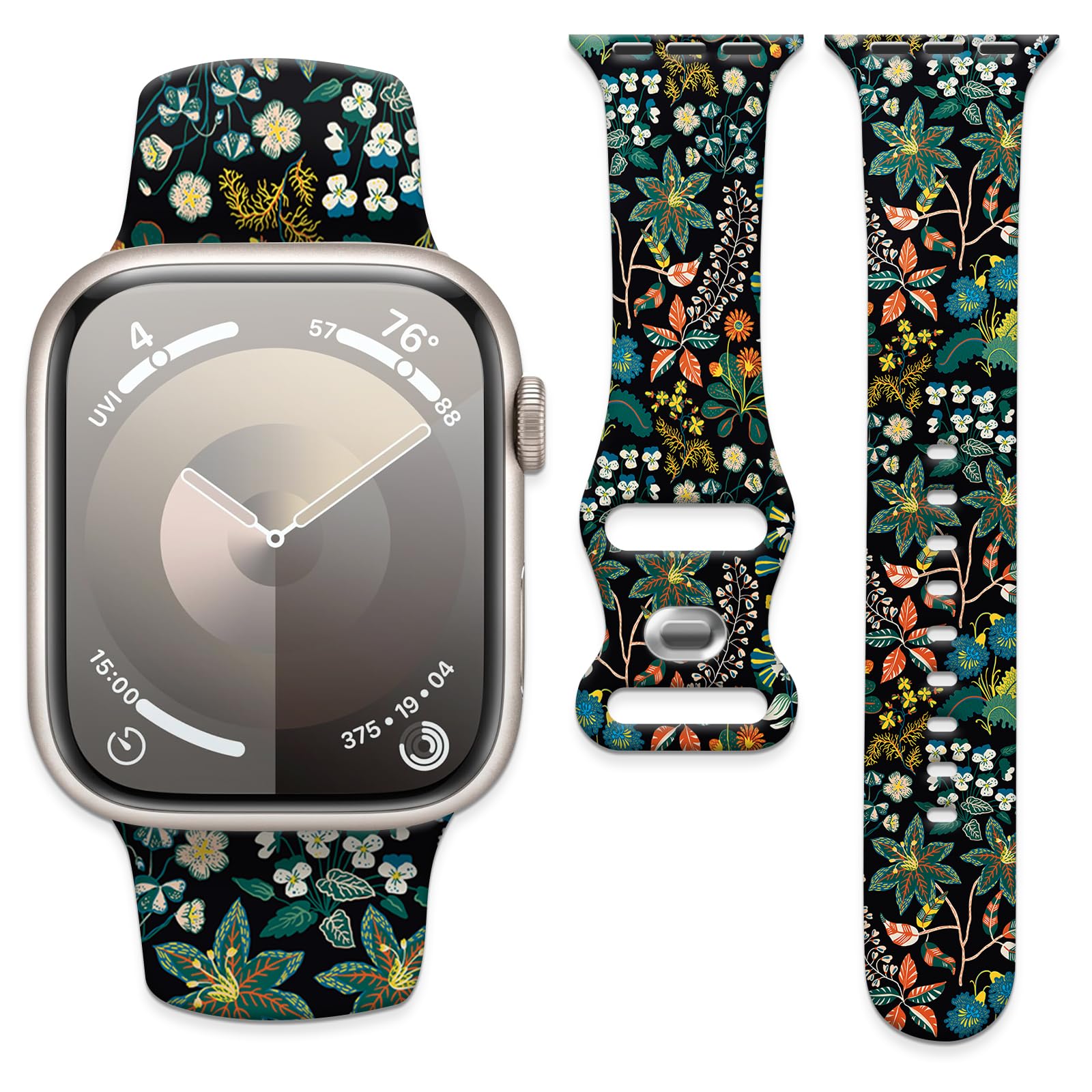 AFPRNK Compatible with iWatch Band 38mm 40mm 41mm 42mm for Women Girl, Cute Fadeless Replacement Strap for iWatch SE Series 10 9 8 7 6 5 Ultra