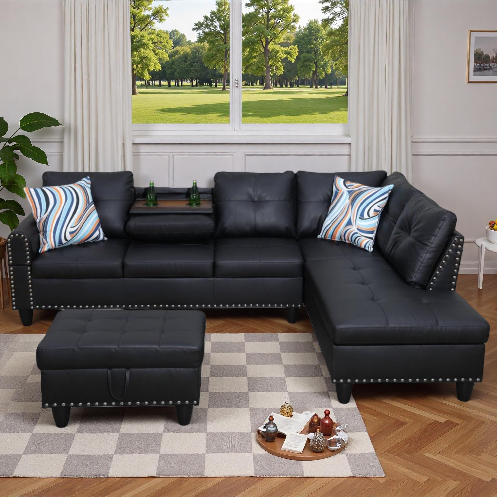 Trygoal 3-Piece L-Shaped Sectional with Movable Chaise