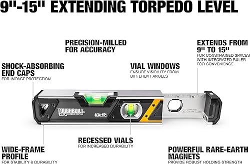 Miniatura 2 de ToughBuilt Nivel de caja extensible de 9"-15" - (TB-H2-L-9X)