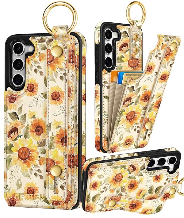 Petitian for Samsung Galaxy S23 Plus Wallet Case, Sunflower by Petitian - Used condition - US$13.49