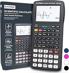 CATIGA Calculadora científica com funções gráficas, vários modos com interface de usuário intuitiva para iniciantes e cursos avançados, ensino médio ou universitário, CS-229