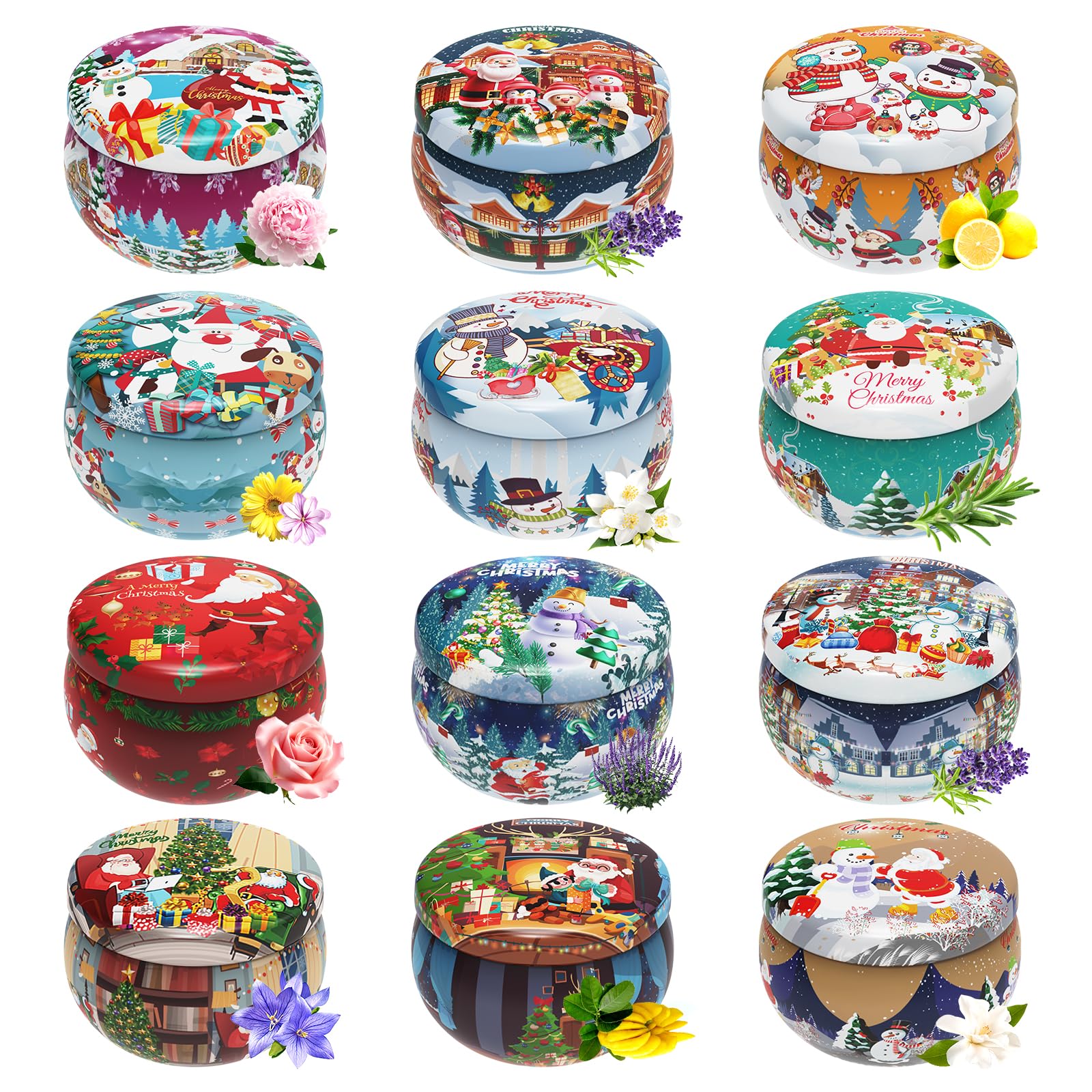 Candles Gifts, Primevolve Scented Candles of 12 Bulk Charmed Aroma Candle, Gift Boxed for Christmas Birthday Engagement Wedding Couples Candlelight Dinner Spa Bath